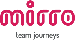 Mirro.io logo pink slogan